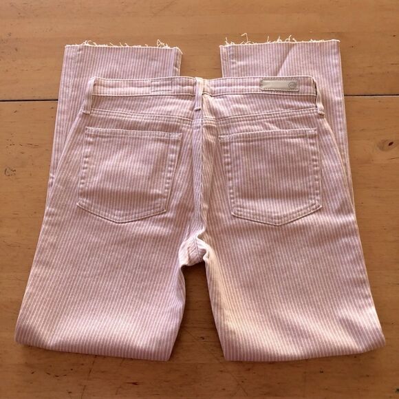 AG Jodi Pinstripe Twiggy High Waist Crop Flare Jeans Sz 26 - Picture 6 of 13